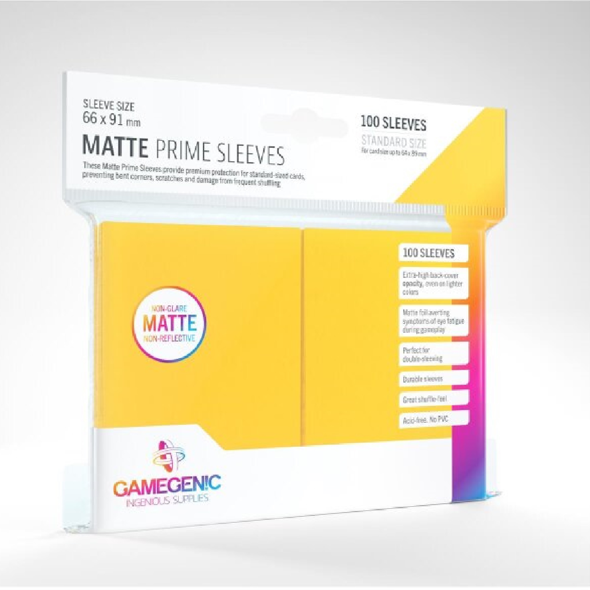 Gamegenic - Matte Prime Sleeves Yellow (100)