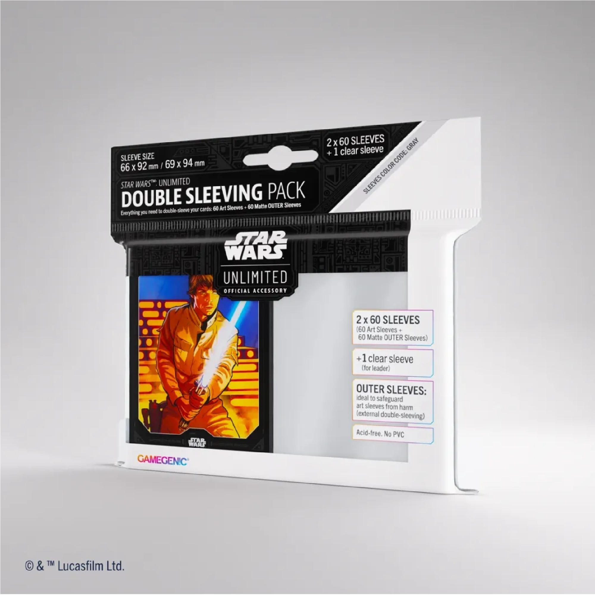 Gamegenic Star Wars: Unlimited Art Sleeves Double Sleeving Pack Luke Skywalker