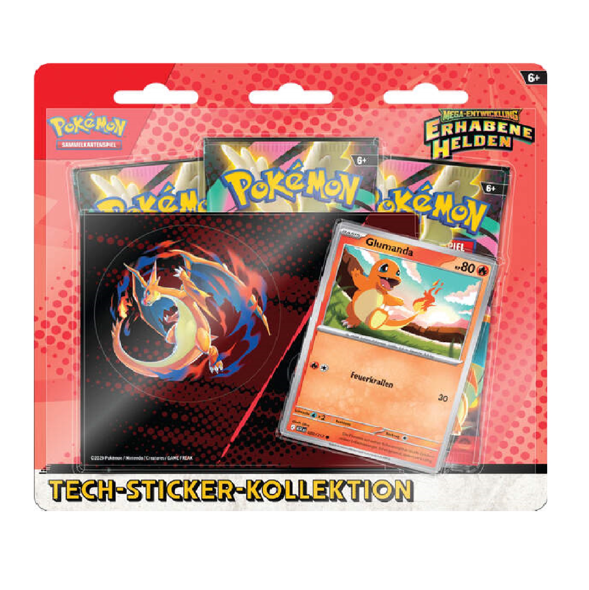Pokemon Erhabene Helden Tech Sticker Kollektion (1 x 3er Blister)